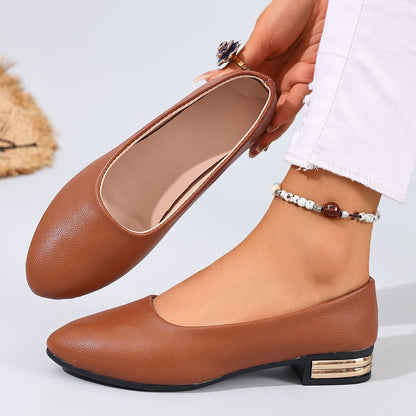 Mocasines planos de cuero cómodos para mujer - Elegantes y cómodos Mocasines