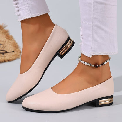 Mocasines planos de cuero cómodos para mujer - Elegantes y cómodos Mocasines