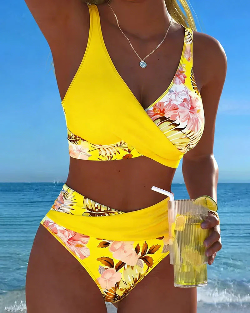 Florèa — Conjunto de bikini floral contrastante