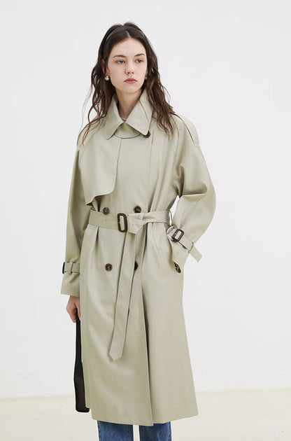 Abrigo Trench Melton - Elegante Doble Botonadura
