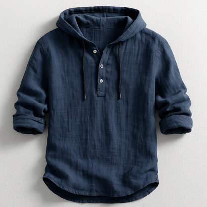Lorenzo - Refinado Camisa con Capucha de Lino