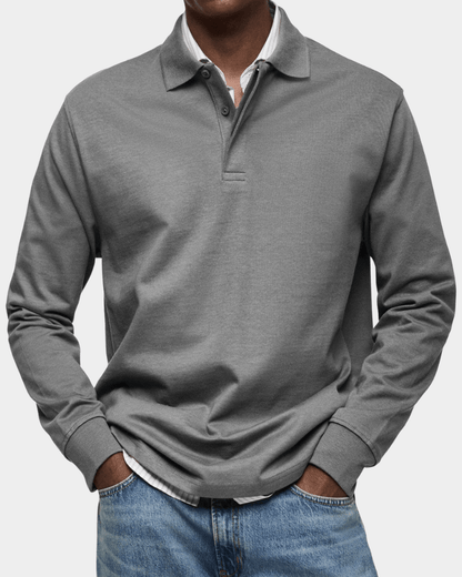 Polo de Primavera Cómodo con Mangas Largas