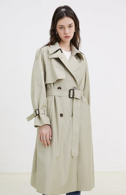 Abrigo Trench Melton - Elegante Doble Botonadura