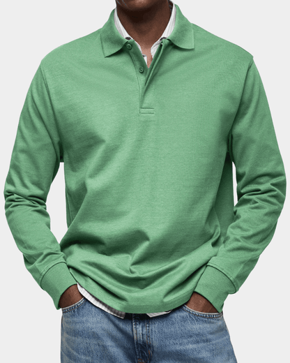 Polo de Primavera Cómodo con Mangas Largas