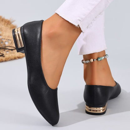 Mocasines planos de cuero cómodos para mujer - Elegantes y cómodos Mocasines