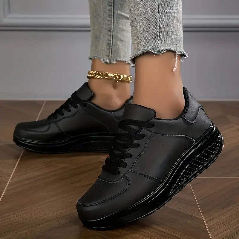 Moda Casual para Mujeres - Cómodas Zapatillas Wedge de Plataforma Transpirables