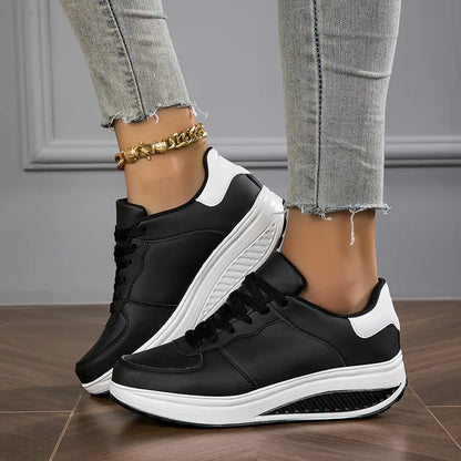 Moda Casual para Mujeres - Cómodas Zapatillas Wedge de Plataforma Transpirables
