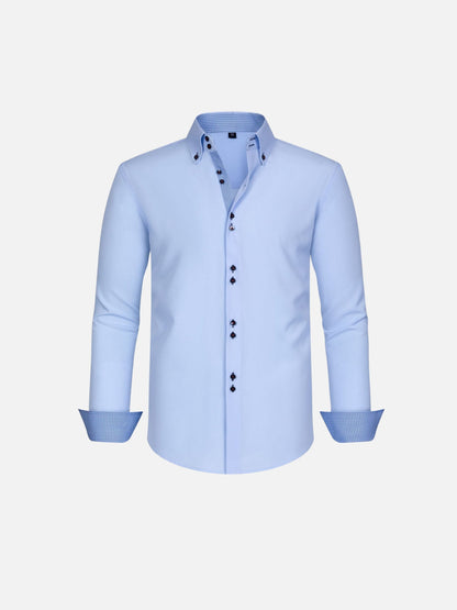 Camisa de Estiramiento Cuatro Vías — Contraste a Juego de Color