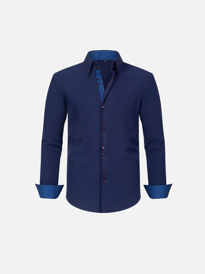 Camisa de Estiramiento Cuatro Vías — Contraste a Juego de Color