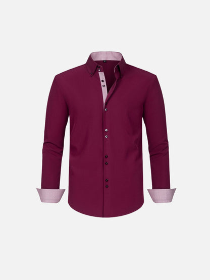 Camisa de Estiramiento Cuatro Vías — Contraste a Juego de Color