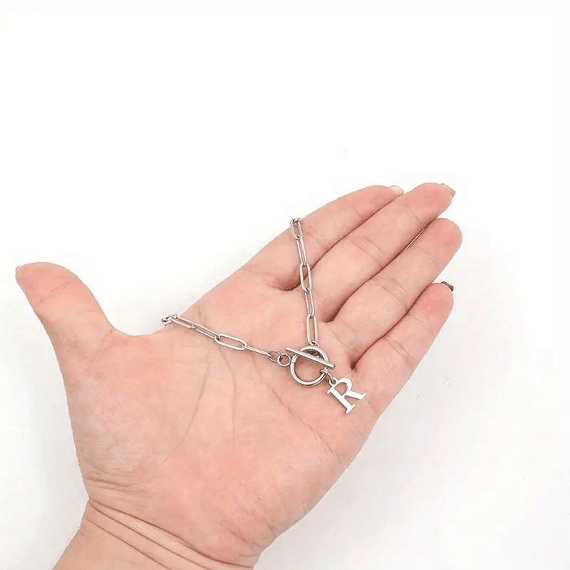 Collar Inicial — Cadena de Clip de Papel