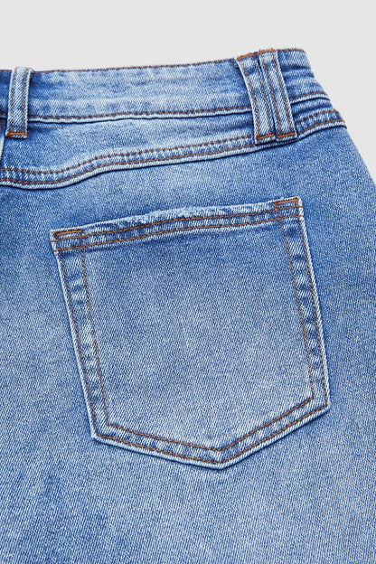 Jeans de Pierna Recta con Cintura Media - Elegantes y Audaces