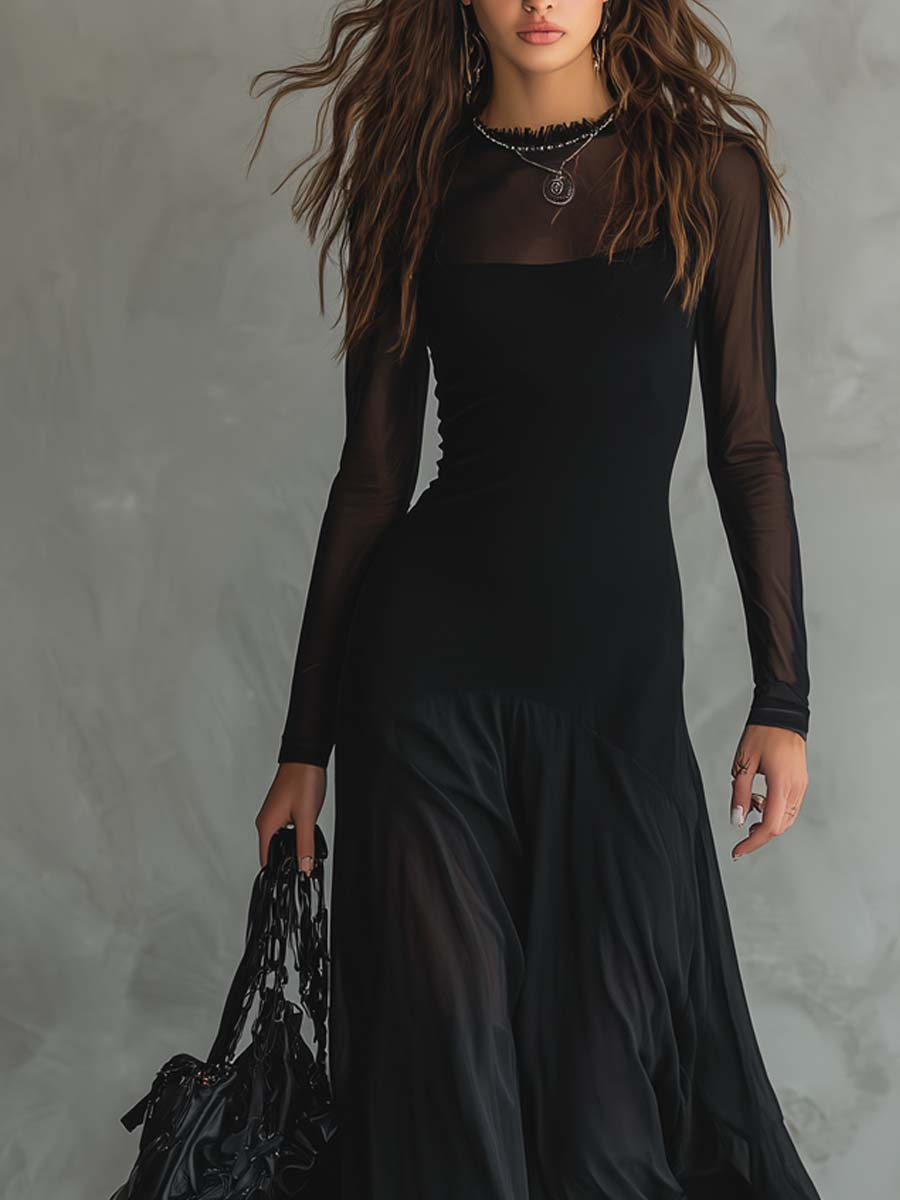 Ashley Flowing - Elegante vestido maxi suelto