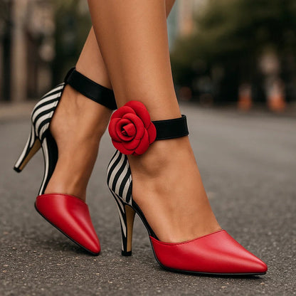 Angelique - Tacones Elegantes y Cómodos con Flores