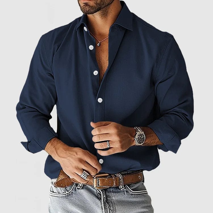 Camisa Leandro - Suave Camisa de Algodón Cepillado