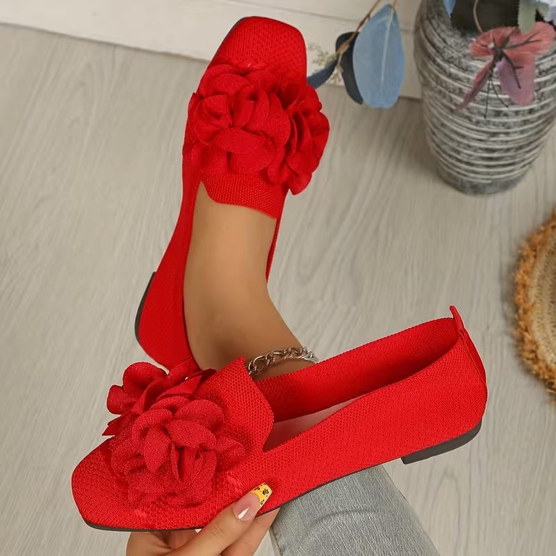 Zapatos Mary Jane Florales para Mujer - Cómodos con Tacón Plano