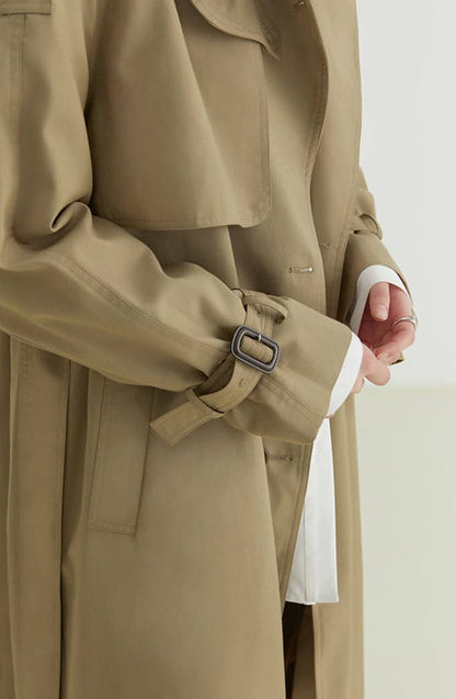 Abrigo Trench Melton - Elegante Doble Botonadura