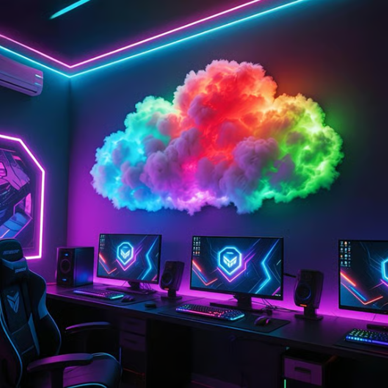 Luz de Nube de Trueno LED Alimentada por USB - Decoración Única Duradera