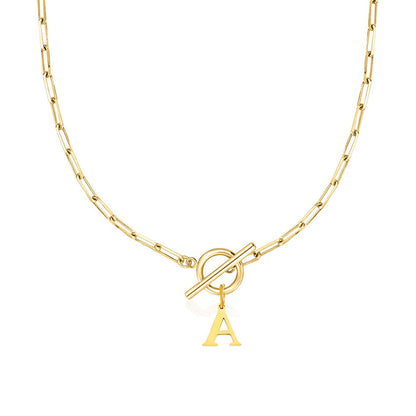 Collar Inicial — Cadena de Clip de Papel