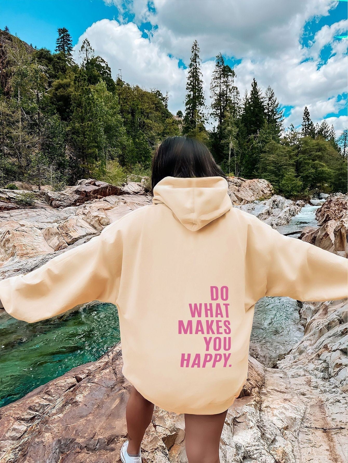 Sudadera con Capucha “Haz lo que te hace feliz” Lunira
