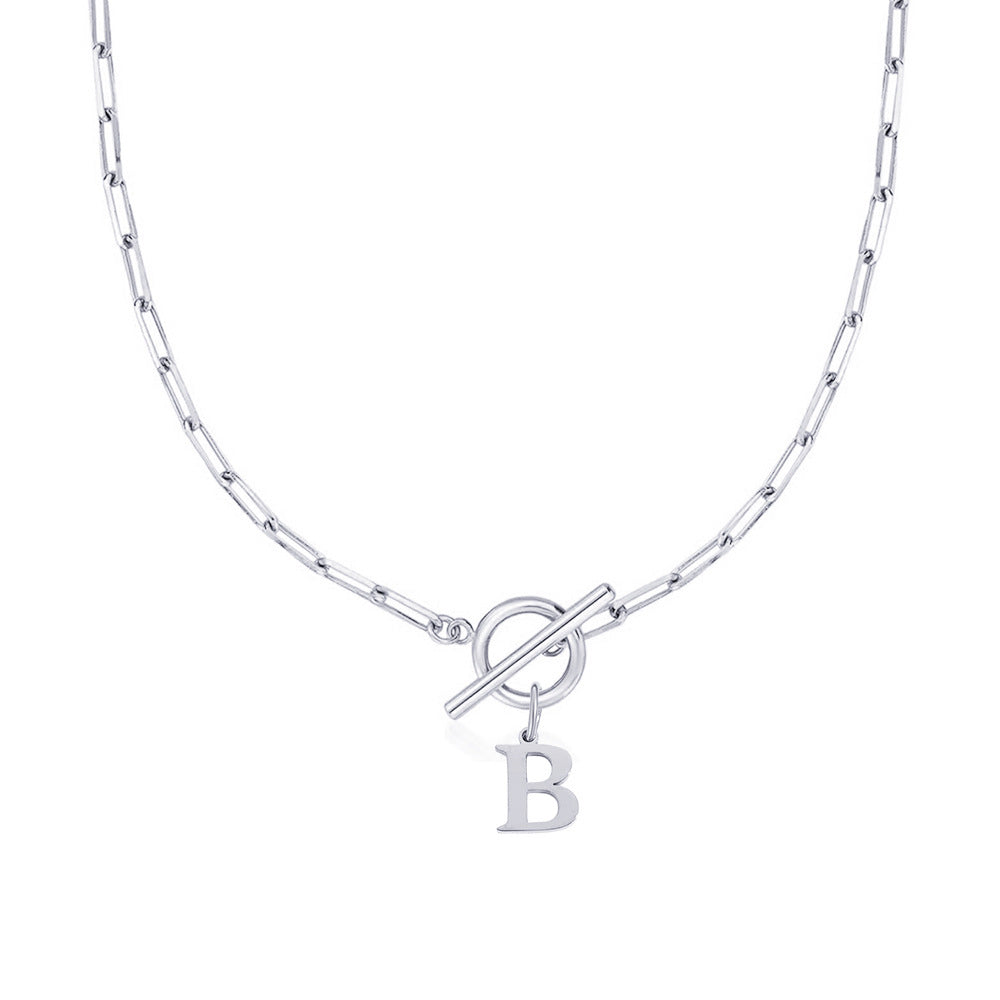 Collar Inicial — Cadena de Clip de Papel