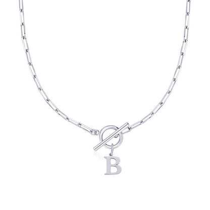 Collar Inicial — Cadena de Clip de Papel