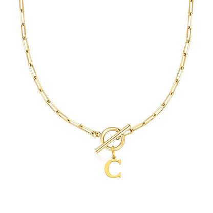 Collar Inicial — Cadena de Clip de Papel