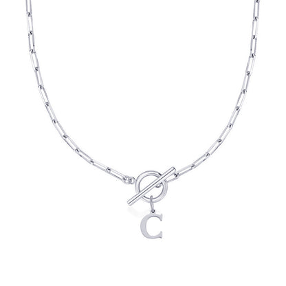 Collar Inicial — Cadena de Clip de Papel