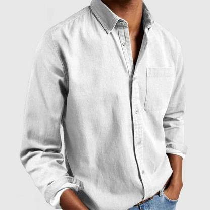 Camisa clásica de lino con botones de Arden