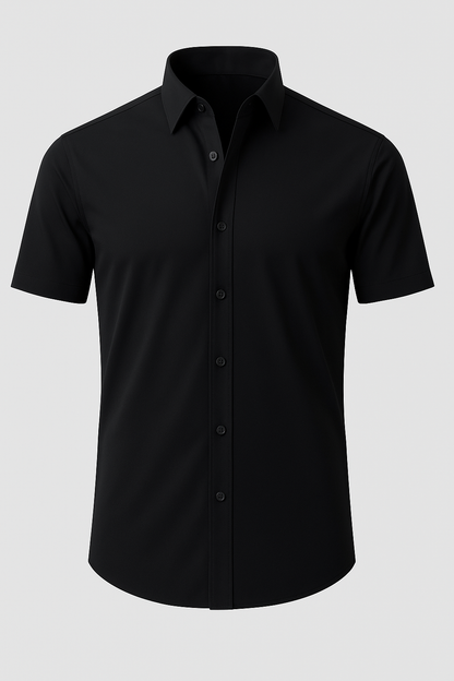 Camisa Sin Planchado con Estiramiento en 4 Direcciones – Botones Transparentes