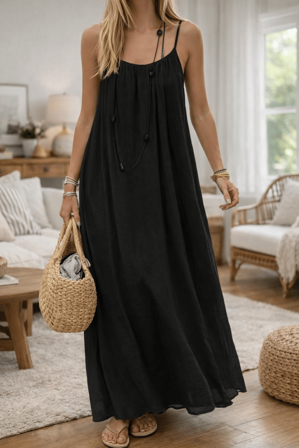 Lumèra — Vestido Maxi Sin Espalda Ajustable