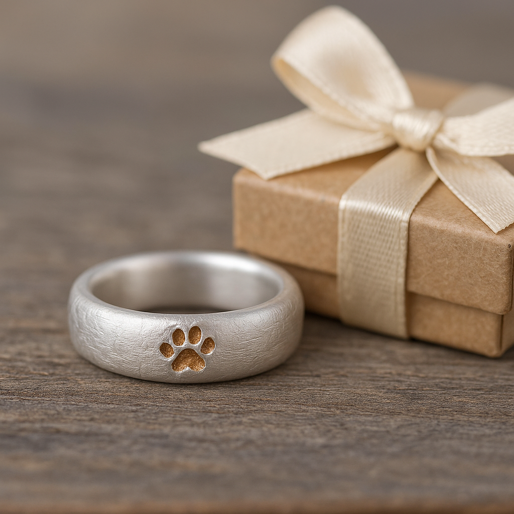 Malens — Anillo de Huella de Patita de Plata