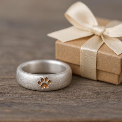 Malens — Anillo de Huella de Patita de Plata