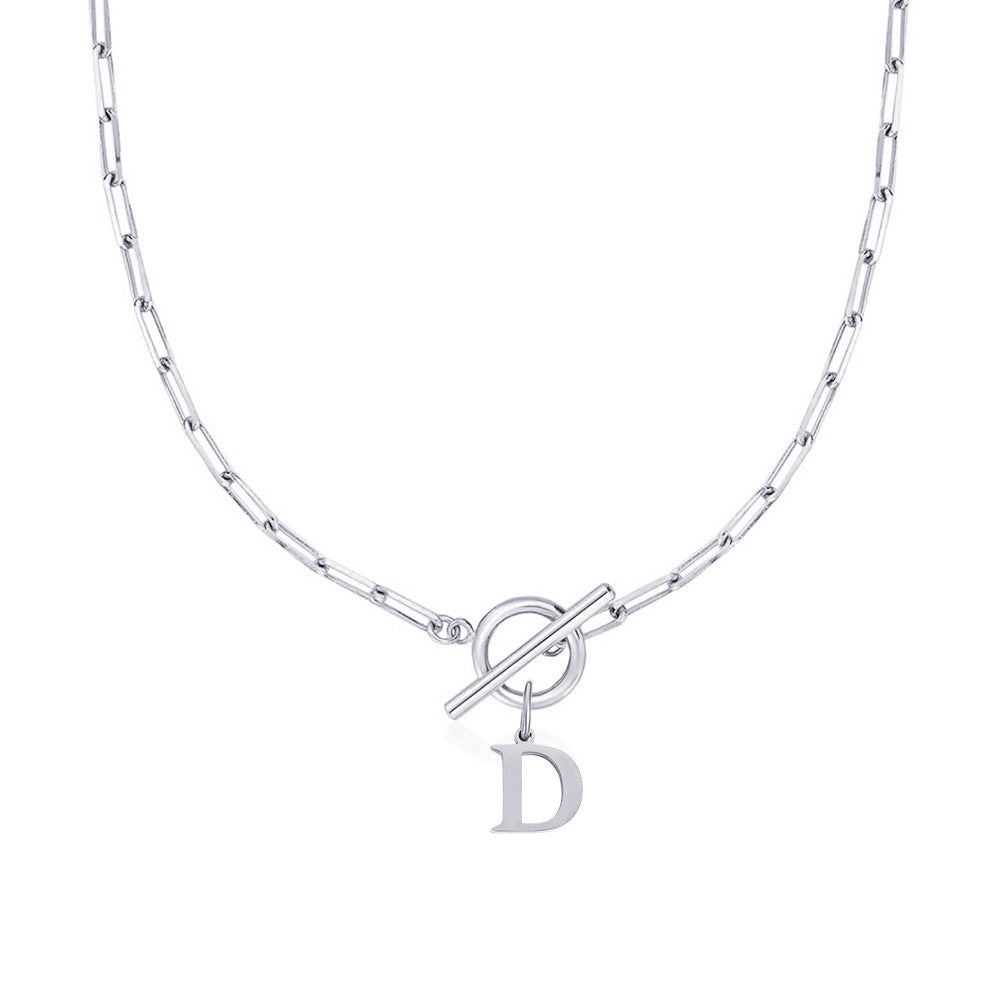 Collar Inicial — Cadena de Clip de Papel