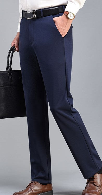 Pantalones Formales Estructurados Slim Fit Clásicos