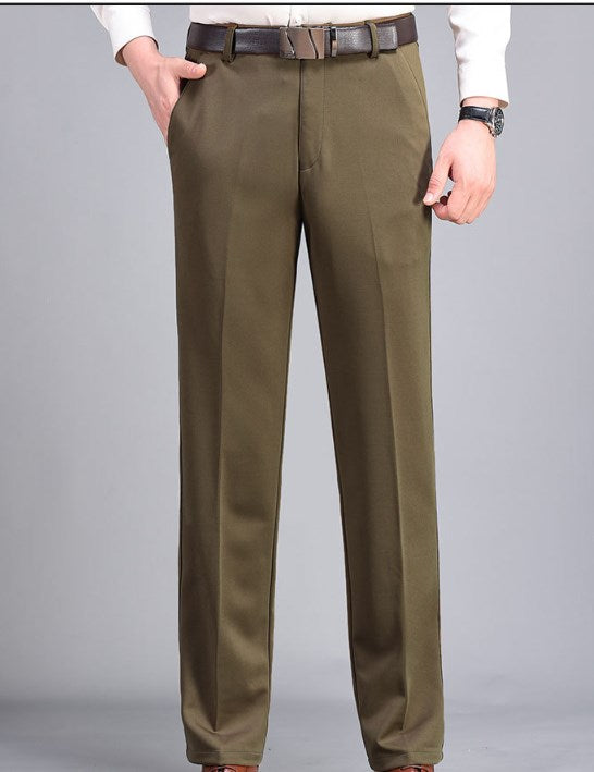 Pantalones Formales Estructurados Slim Fit Clásicos