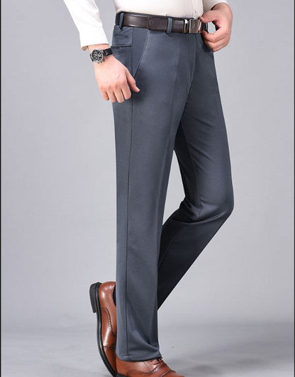Pantalones Formales Estructurados Slim Fit Clásicos