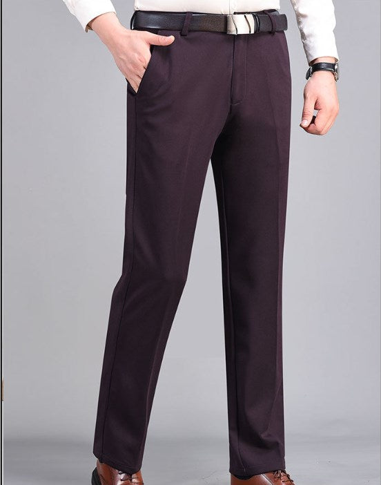 Pantalones Formales Estructurados Slim Fit Clásicos