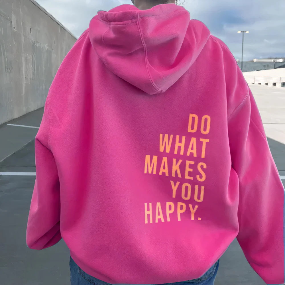 Sudadera con Capucha “Haz lo que te hace feliz” Lunira