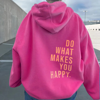 Sudadera con Capucha “Haz lo que te hace feliz” Lunira