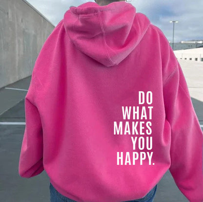 Sudadera con Capucha “Haz lo que te hace feliz” Lunira