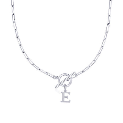 Collar Inicial — Cadena de Clip de Papel