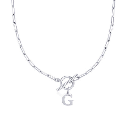 Collar Inicial — Cadena de Clip de Papel