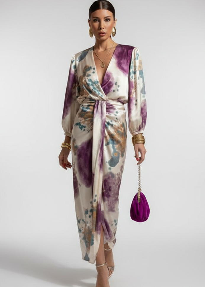 Lourdes — Vestido Midi Drapado