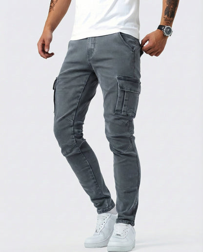 Pantalones Cargo Elásticos Navy - Cómodos y Estilosos