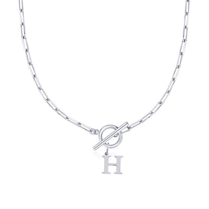 Collar Inicial — Cadena de Clip de Papel