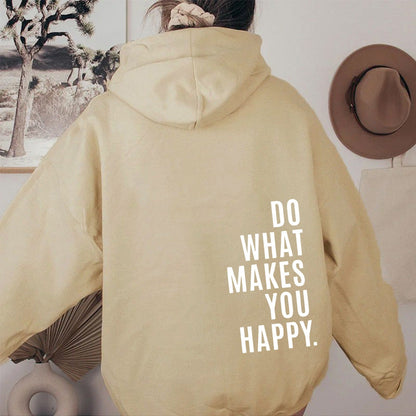 Sudadera con Capucha “Haz lo que te hace feliz” Lunira