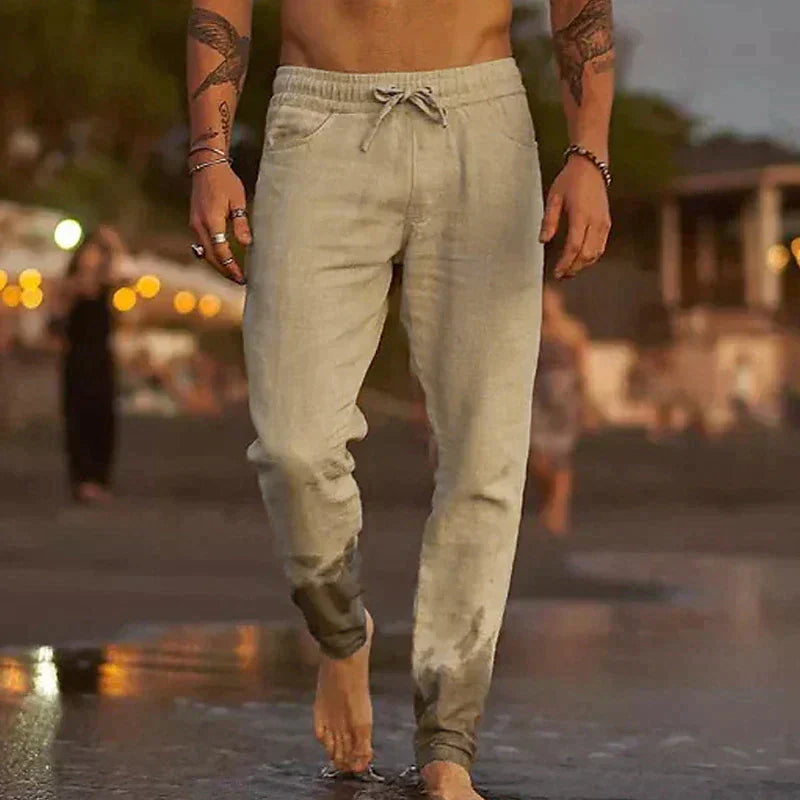 Rivello — Pantalones de Playa de Lino