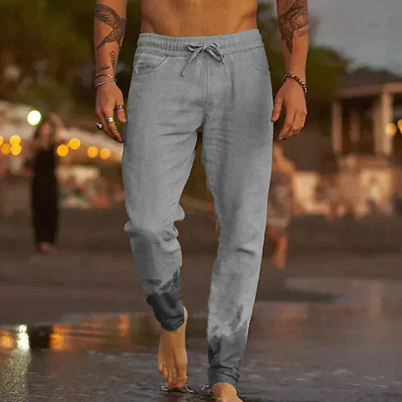 Rivello — Pantalones de Playa de Lino