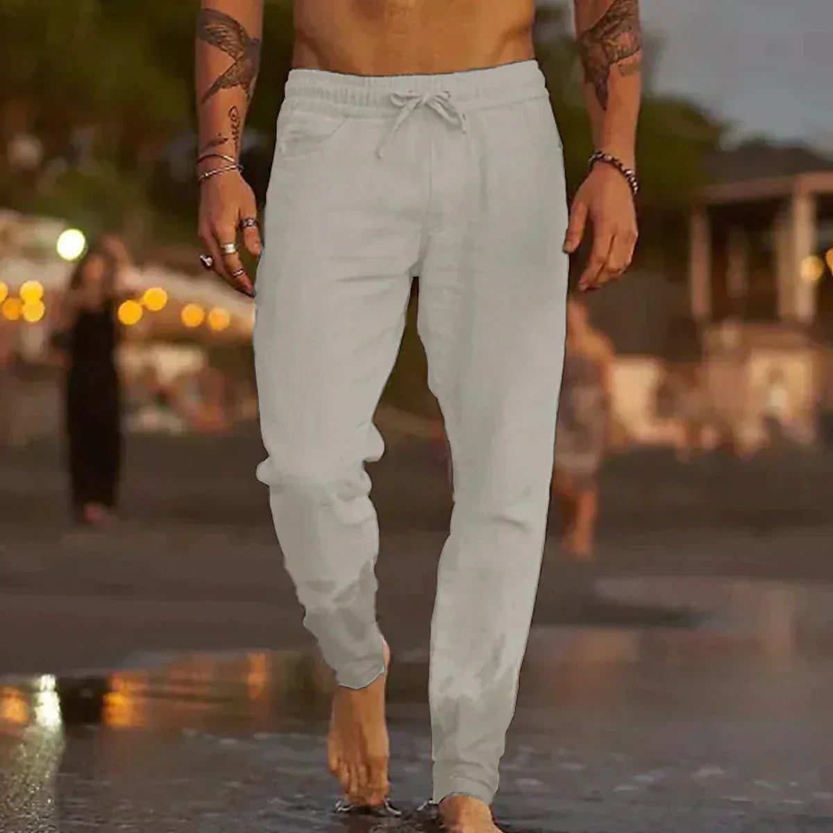 Pantalones de Playa de Lino – Confort Transpirable